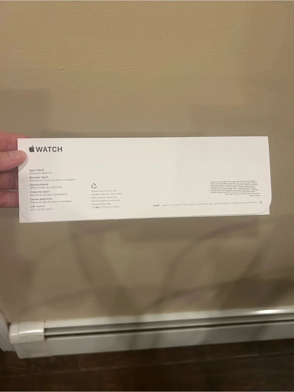 Apple Watch Sport Band - Stone/Cream Sleeve